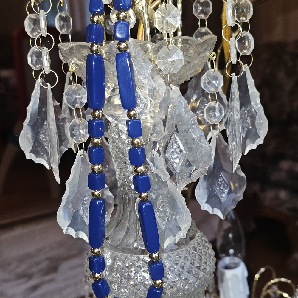 Trifari Blue and Gold Necklace
